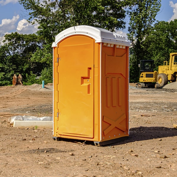 how often are the porta potties cleaned and serviced during a rental period in Hiland WY